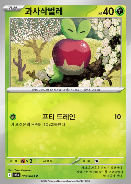 열풍의 아레나 韓国語版 과사삭벌레 9 カード表面