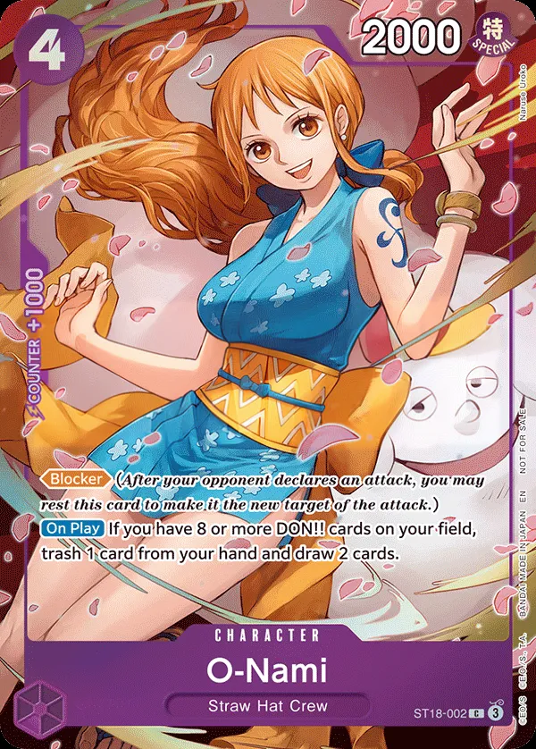 PURPLE Monkey.D.Luffy 영어판 O-Nami ST18-002 · 패럴렐 2 카드 앞면