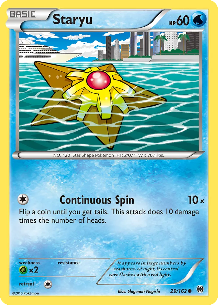 XY—BREAKthrough 영어판 Staryu 29 카드 앞면