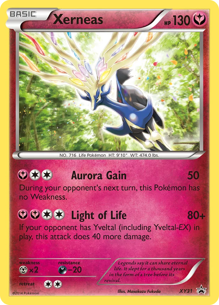 XY Black Star Promos 영어판 Xerneas XY31 카드 앞면