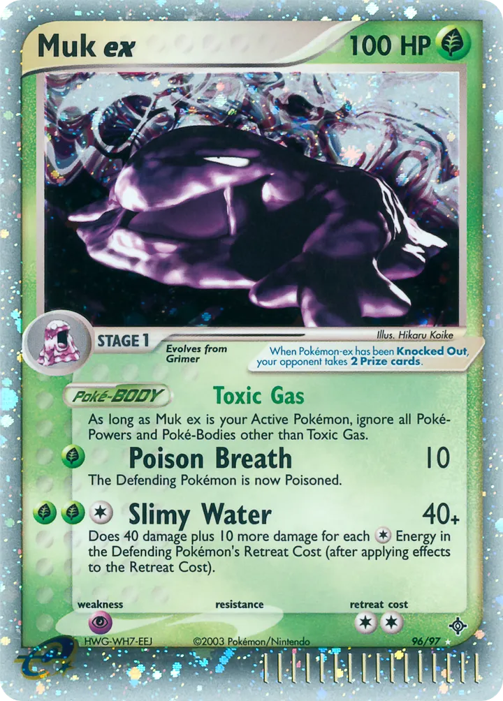 EX Dragon 영어판 Muk ex 96 카드 앞면