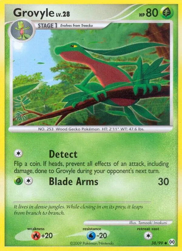 Platinum—Arceus 英語版 Grovyle 38 カード表面