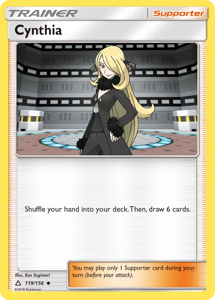 Sun & Moon—Ultra Prism 영어판 Cynthia 119 카드 앞면