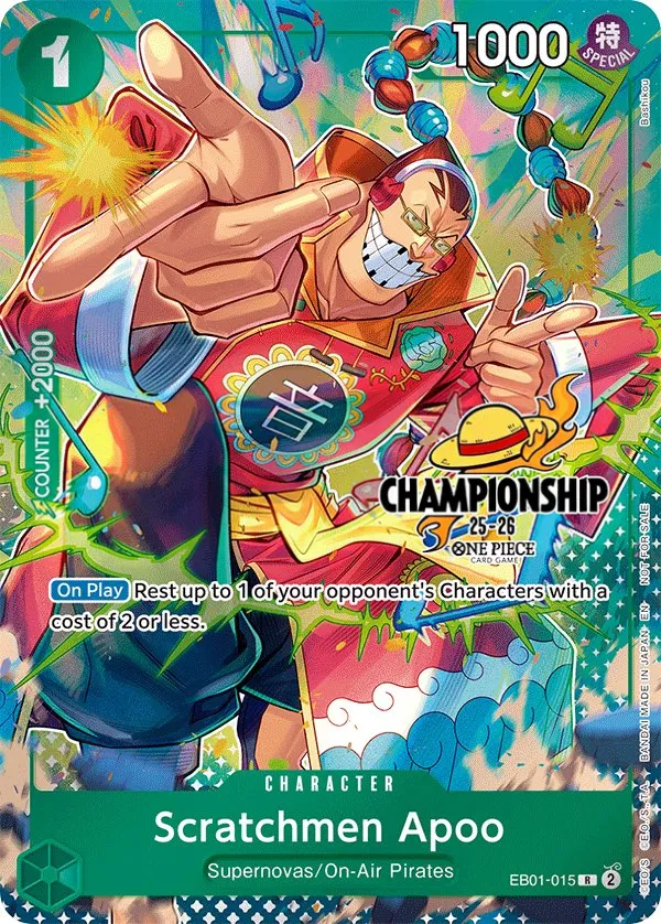Memorial Collection 英語版 Scratchmen Apoo EB01-015 · チャンピオンシップ カード表面