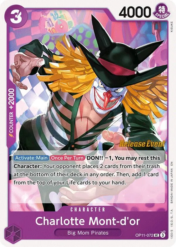 A Fist of Divine Speed 영어판 Charlotte Mont-d'or OP11-072 · 세트 출시 행사 카드 앞면