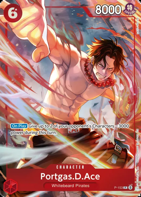 Promotion Cards 영어판 Portgas.D.Ace P-153 카드 앞면