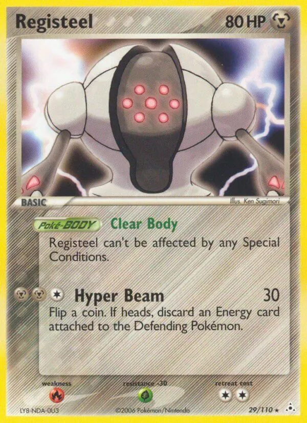 Front of Registeel 29, EX Holon Phantoms English