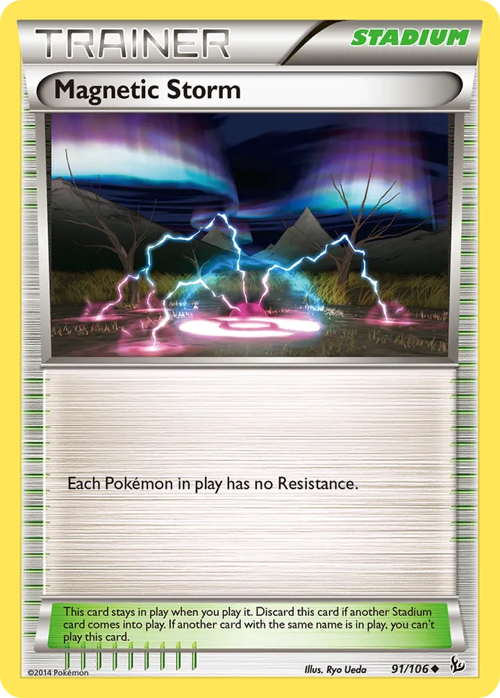 XY—Flashfire 영어판 Magnetic Storm 91 카드 앞면
