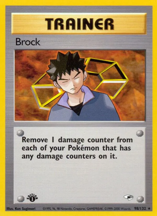 Gym Heroes 英語版 Brock 98 カード表面