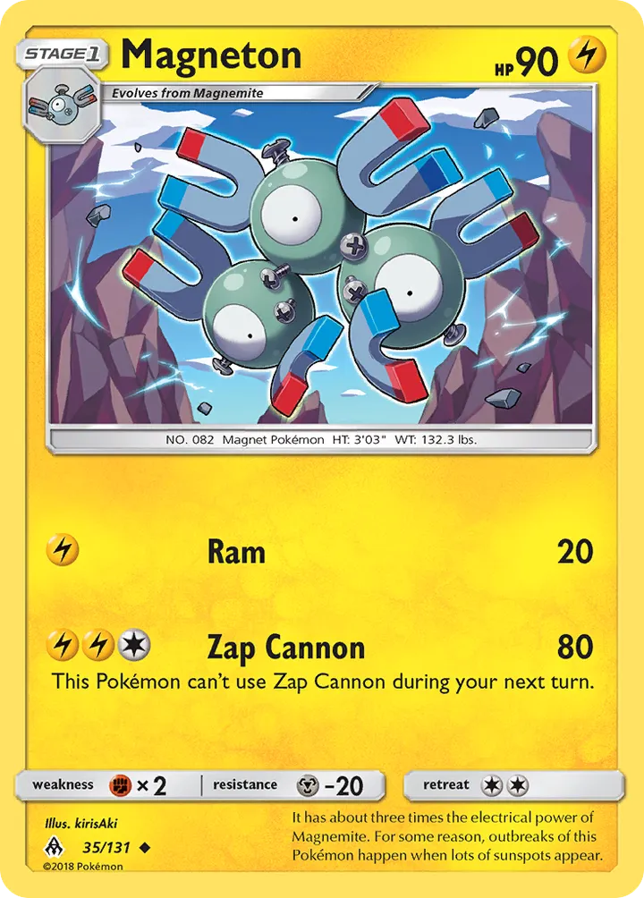 Front of Magneton 35, Sun & Moon—Forbidden Light English