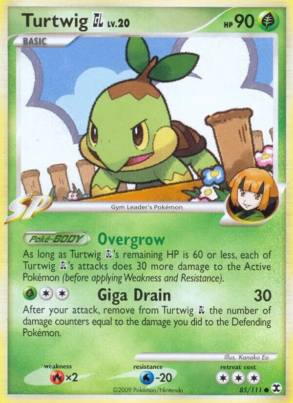 Platinum—Rising Rivals 英語版 Turtwig GL 85 カード表面