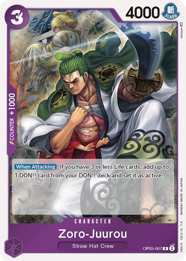 Awakening of the New Era 영어판 Zoro-Juurou OP05-067 카드 앞면
