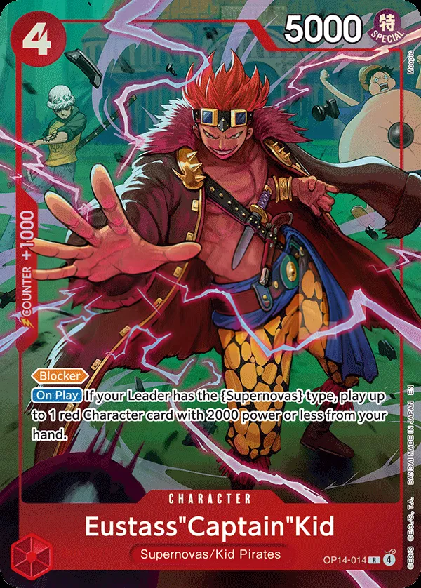 The Azure Sea's Seven 영어판 Eustass"Captain"Kid OP14-014 · 패럴렐 2 카드 앞면