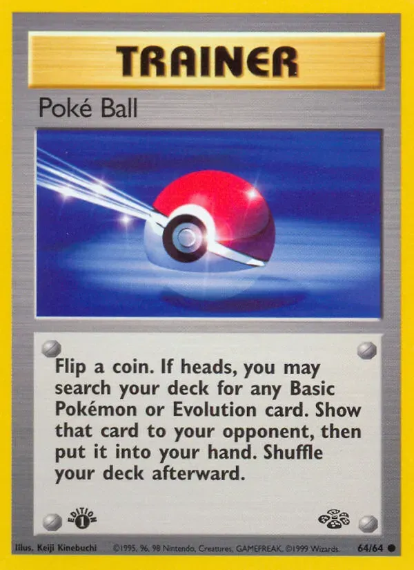 Jungle 英語版 Poké Ball 64 カード表面