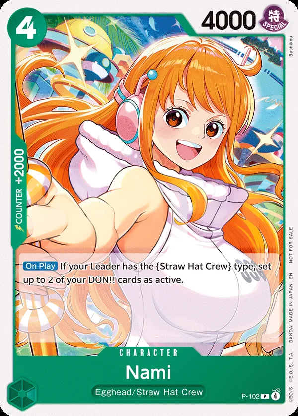 Promotion Cards 영어판 Nami P-102 · 패럴렐 카드 앞면
