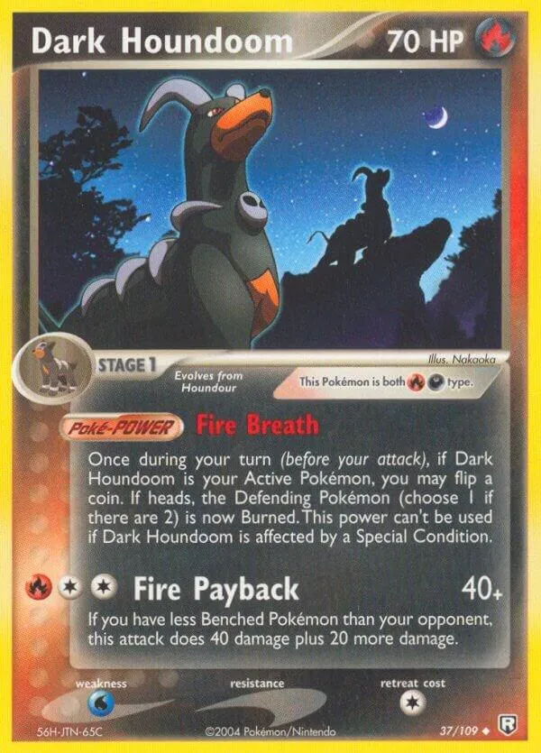 EX Team Rocket Returns 영어판 Dark Houndoom 37 카드 앞면
