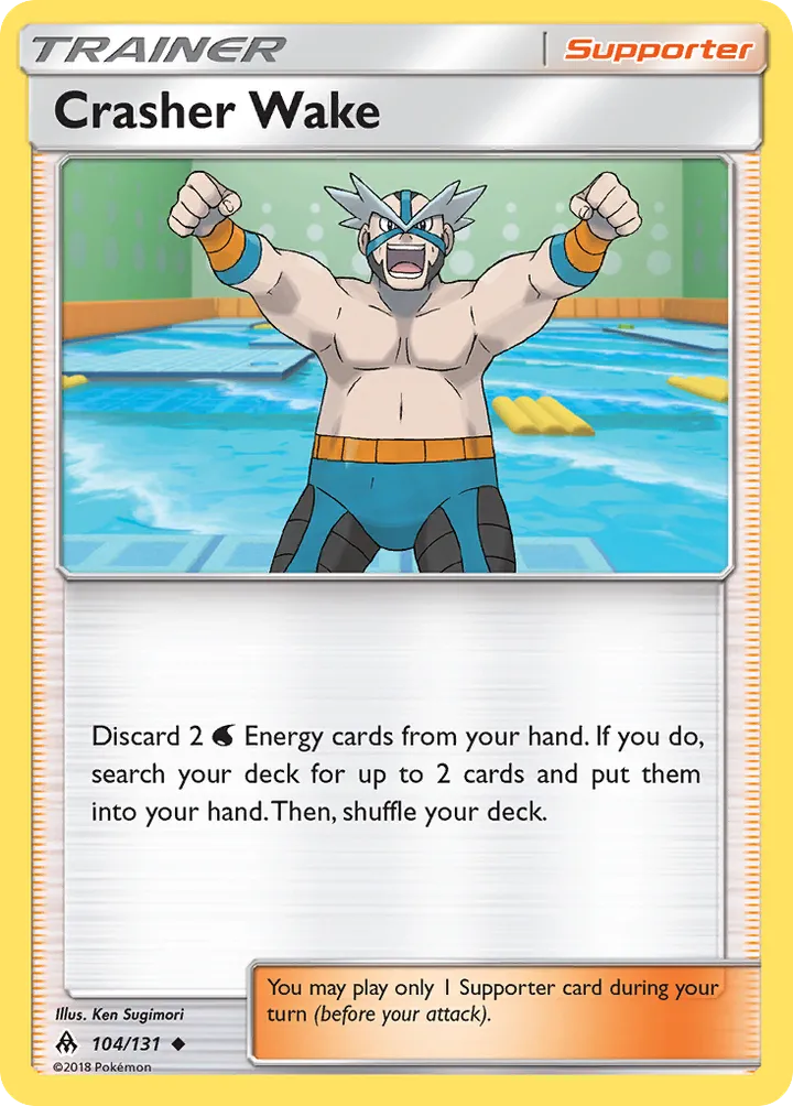 Sun & Moon—Forbidden Light 영어판 Crasher Wake 104 카드 앞면