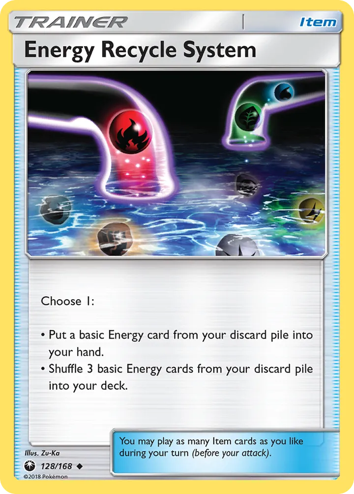 Sun & Moon—Celestial Storm 영어판 Energy Recycle System 128 카드 앞면