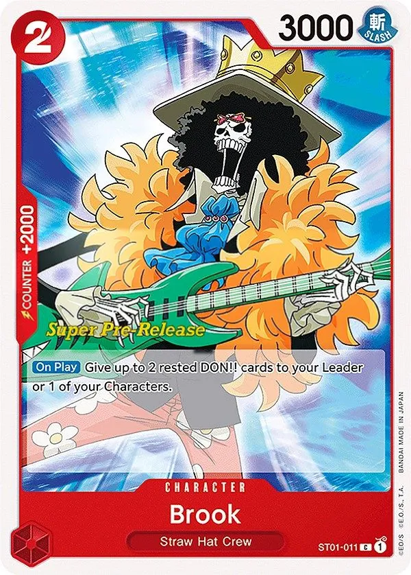 Straw Hat Crew 영어판 Brook ST01-011 · 세트 출시 행사 카드 앞면