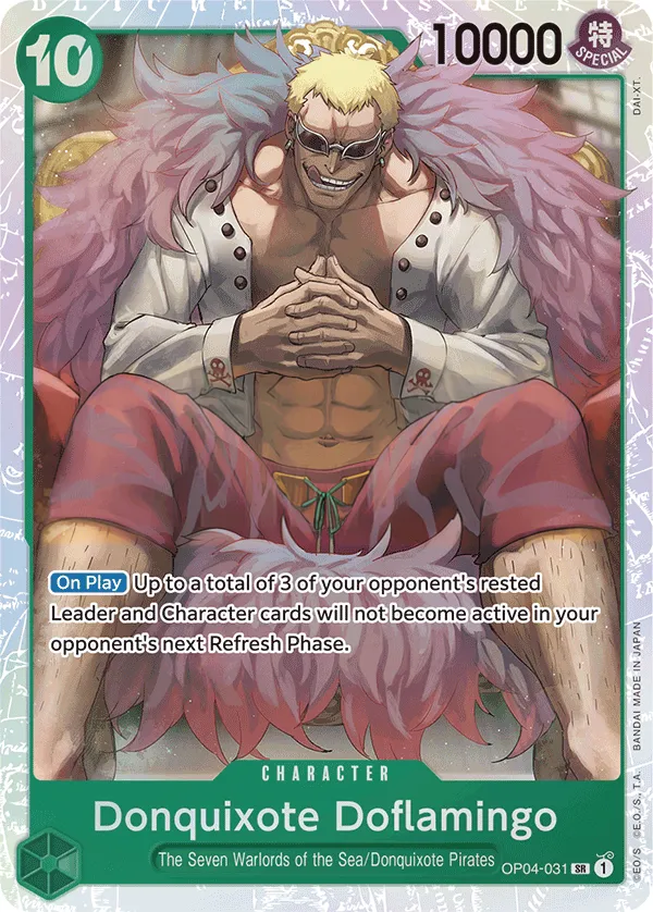 Kingdoms of Intrigue 英語版 Donquixote Doflamingo OP04-031 · 再録 カード表面