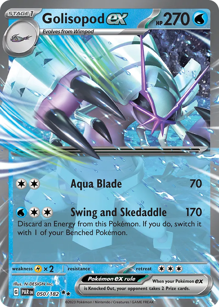 Scarlet & Violet—Paradox Rift 영어판 Golisopod ex 50 카드 앞면