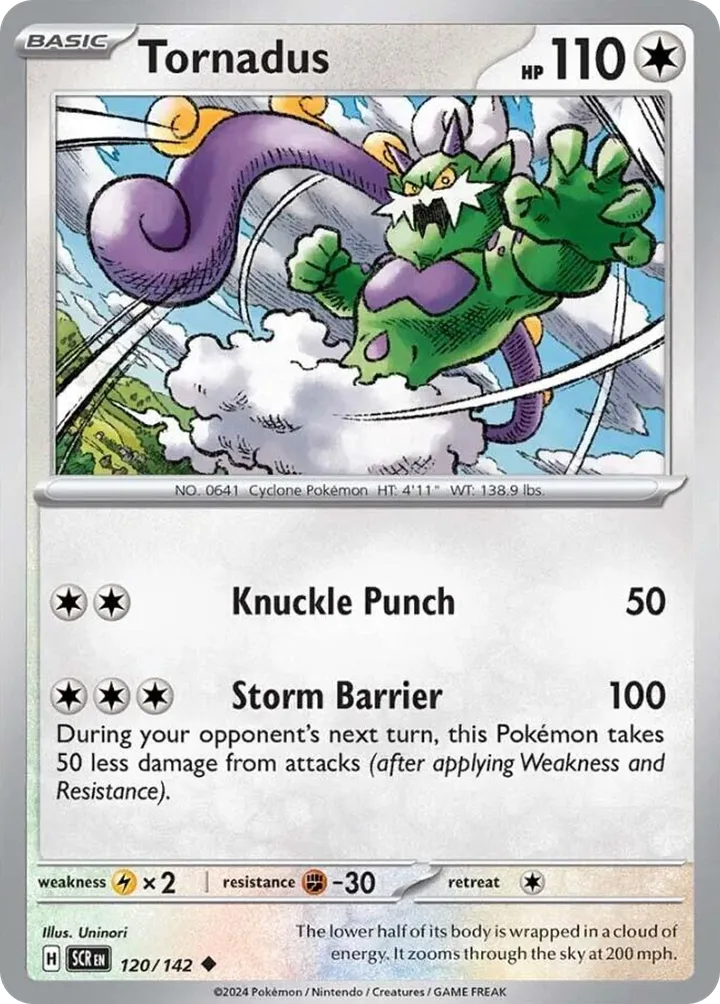 Front of Tornadus 120, Scarlet & Violet—Stellar Crown English