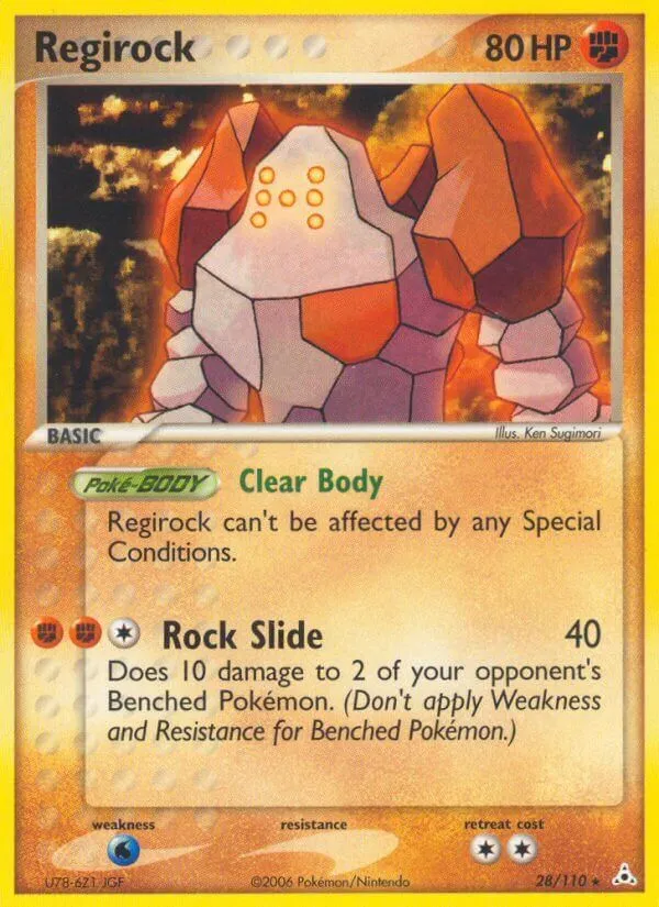 EX Holon Phantoms 英語版 Regirock 28 カード表面