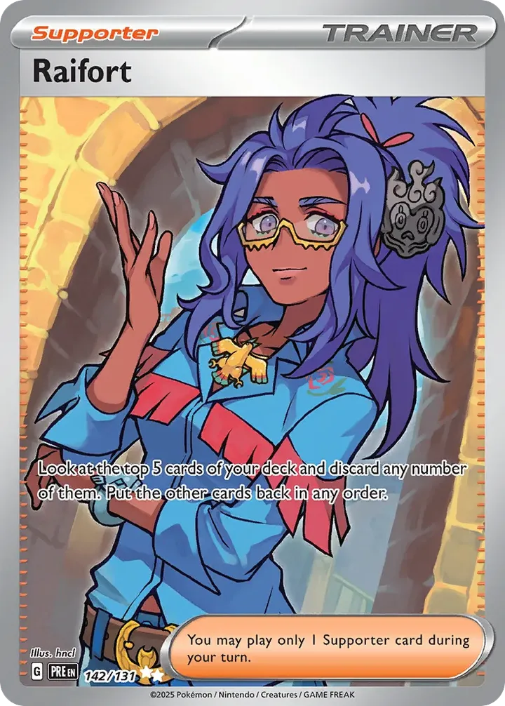 Scarlet & Violet—Prismatic Evolutions 영어판 Raifort 142 카드 앞면