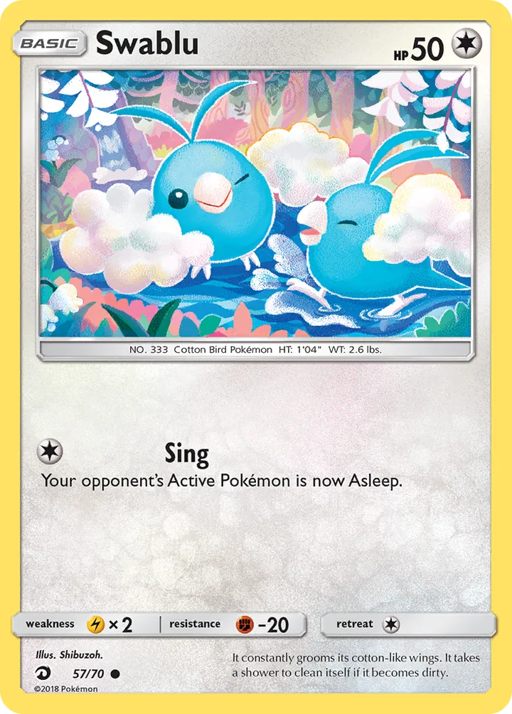 Dragon Majesty 영어판 Swablu 57 카드 앞면