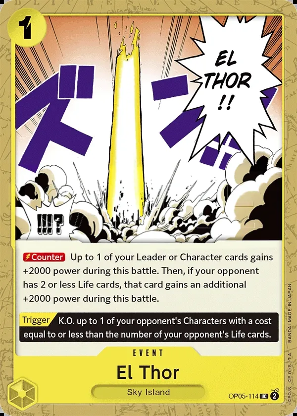Awakening of the New Era 영어판 El Thor OP05-114 카드 앞면
