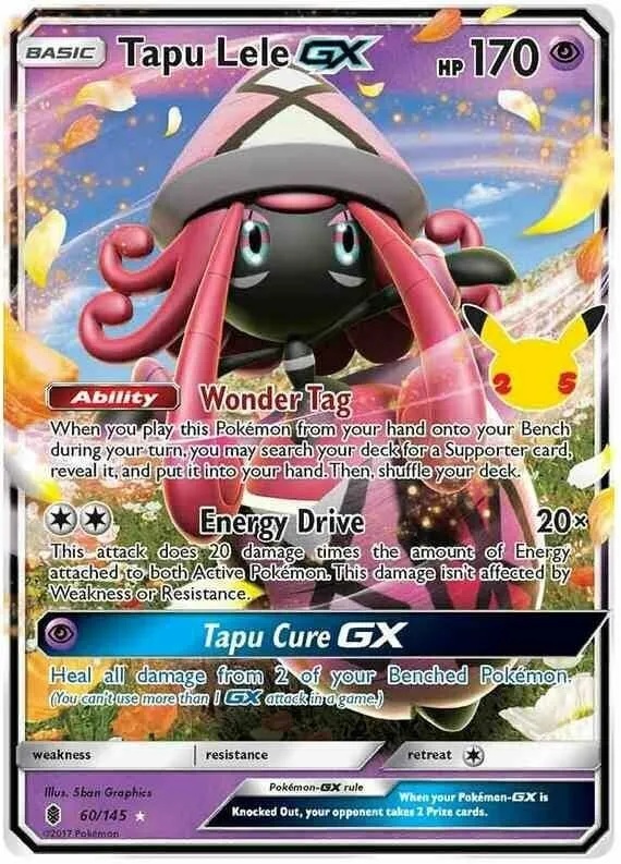 Celebrations 英語版 Tapu Lele GX 60-145 カード表面