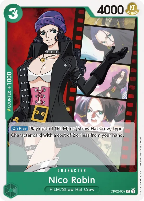 Paramount War 英語版 Nico Robin OP02-037 カード表面