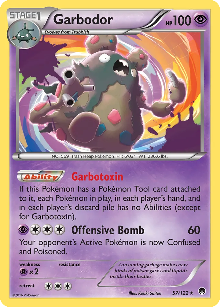 XY—BREAKpoint 영어판 Garbodor 57 카드 앞면
