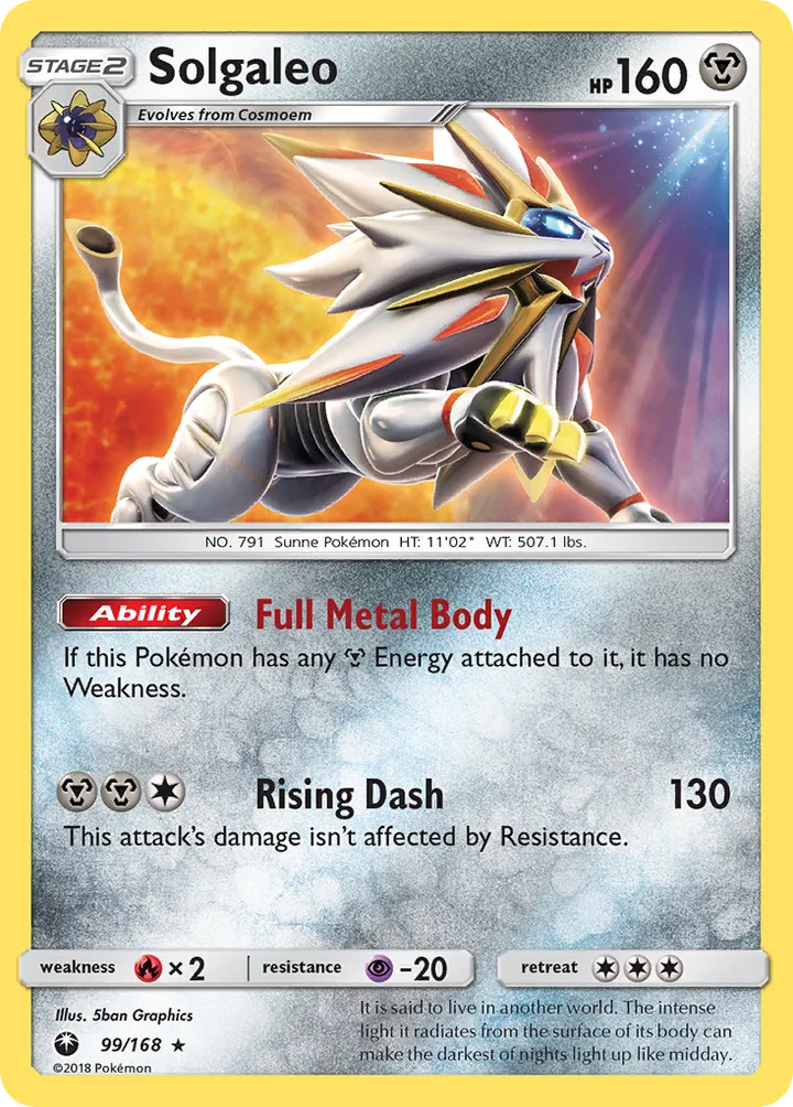 Sun & Moon—Celestial Storm 英語版 Solgaleo 99 カード表面