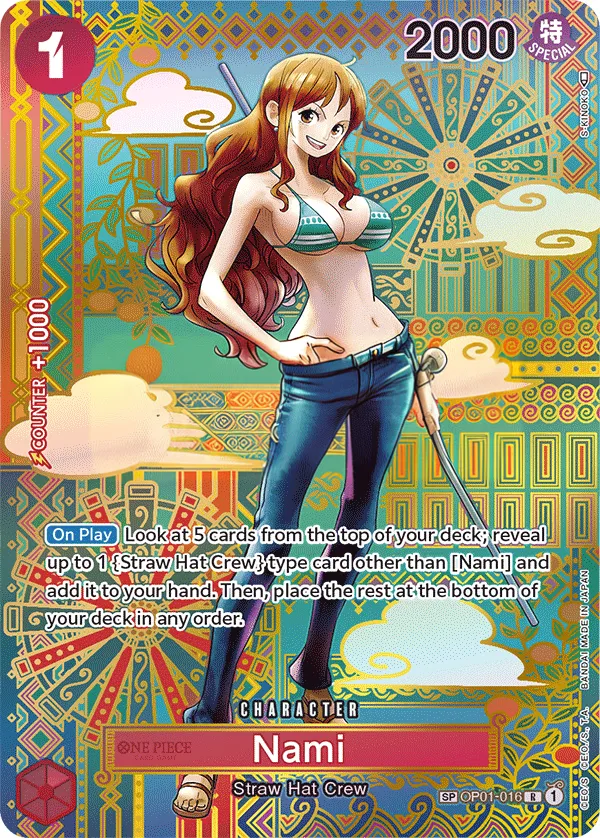 Front of Nami OP01-016 · Parallel 4, Romance Dawn English