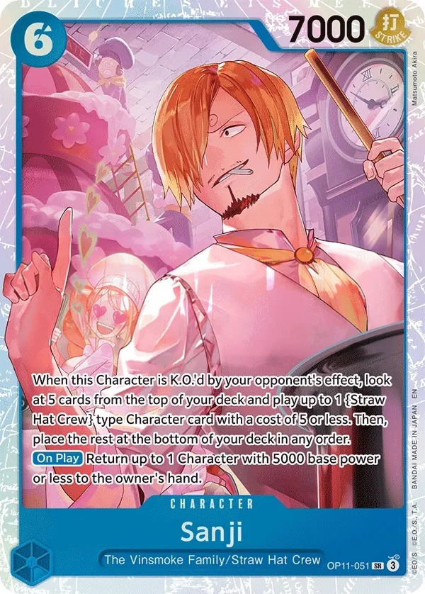 A Fist of Divine Speed 英語版 Sanji OP11-051 カード表面
