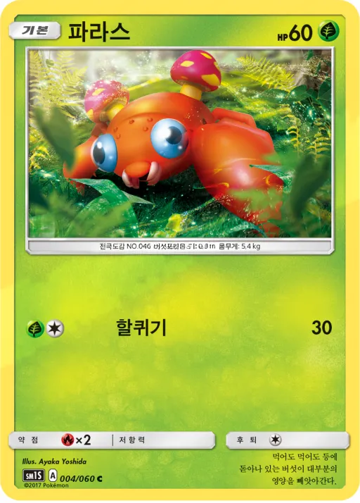 썬 컬렉션 韓国語版 파라스 4 カード表面