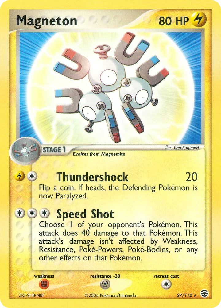 EX FireRed & LeafGreen 영어판 Magneton 27 카드 앞면
