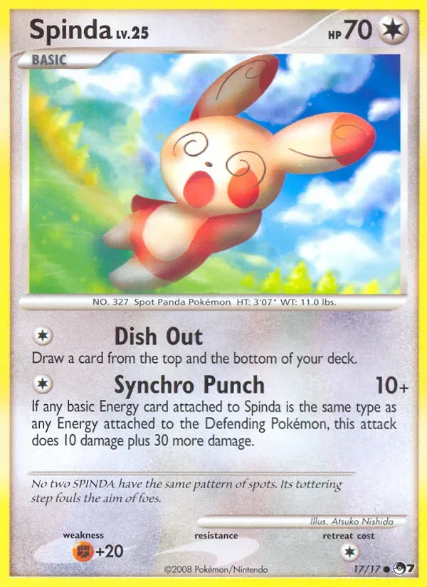 POP Series 7 영어판 Spinda 17 카드 앞면