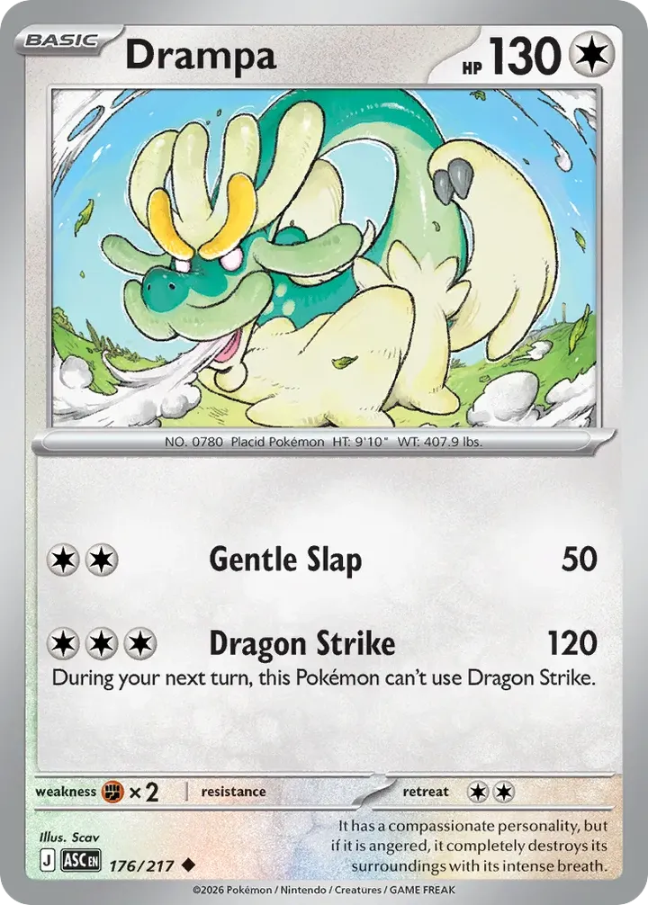 Mega Evolution—Ascended Heroes 영어판 Drampa 176 카드 앞면