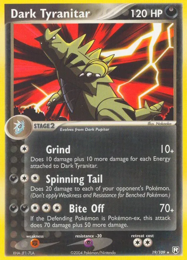 EX Team Rocket Returns 英語版 Dark Tyranitar 19 カード表面