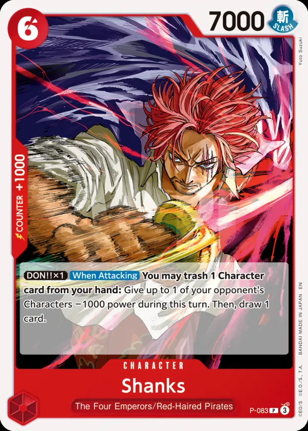 Promotion Cards 英語版 Shanks P-083 · 再録 カード表面