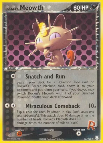 Rocket's Meowth 46 $20.40