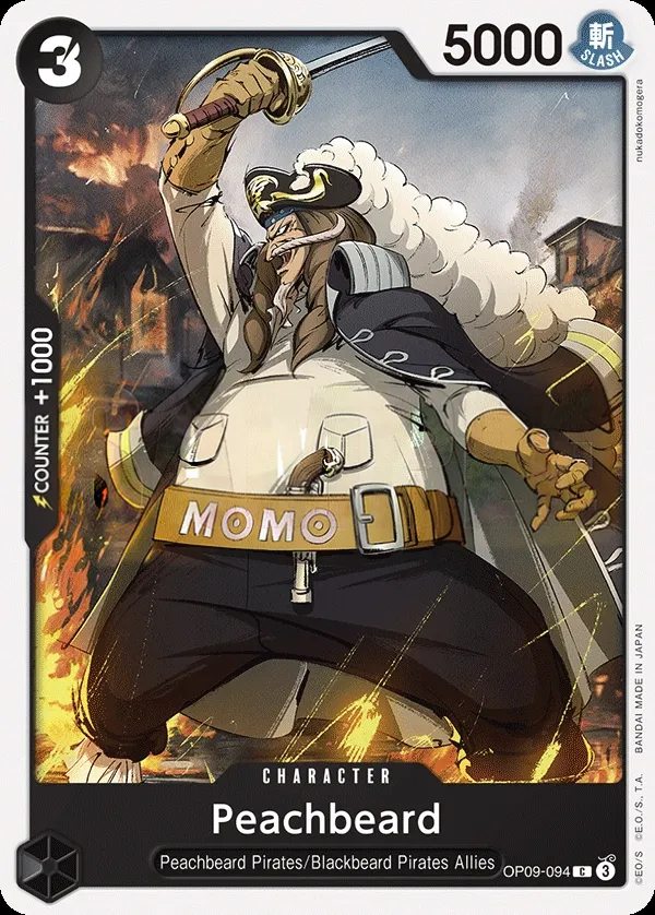 Emperors in the New World 영어판 Peachbeard OP09-094 카드 앞면