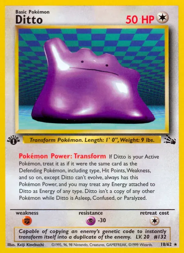 Fossil 英語版 Ditto 18 カード表面