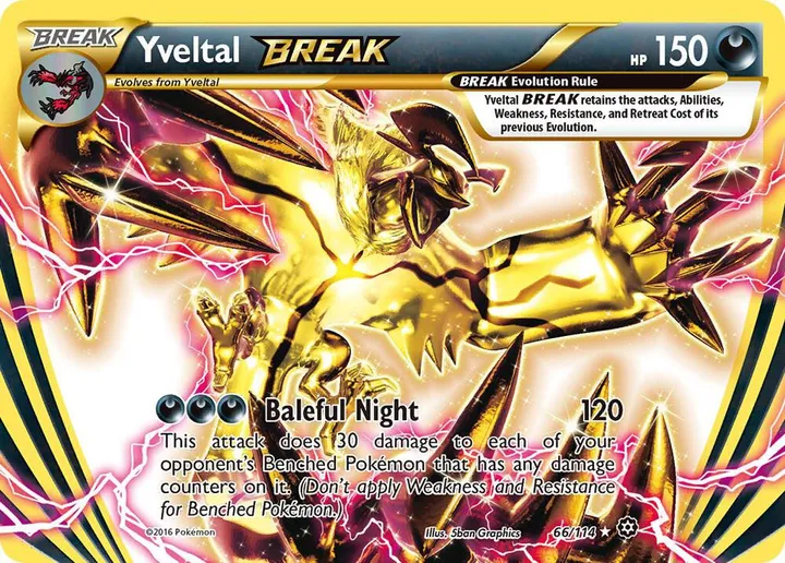 XY—Steam Siege 英語版 Yveltal BREAK 66 カード表面