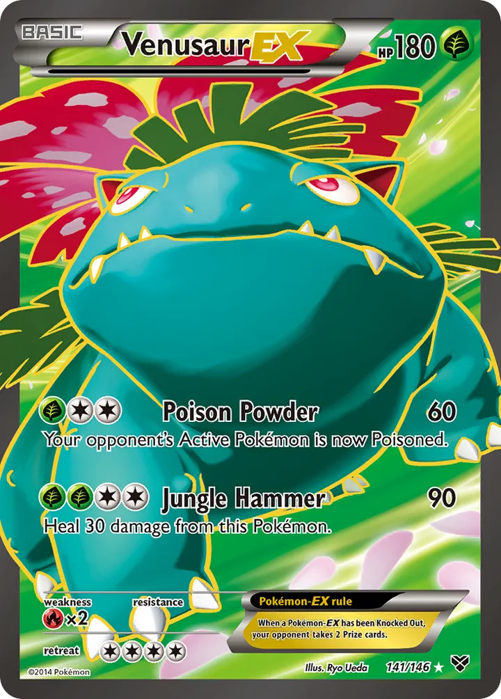 XY 英語版 Venusaur-EX 141 カード表面