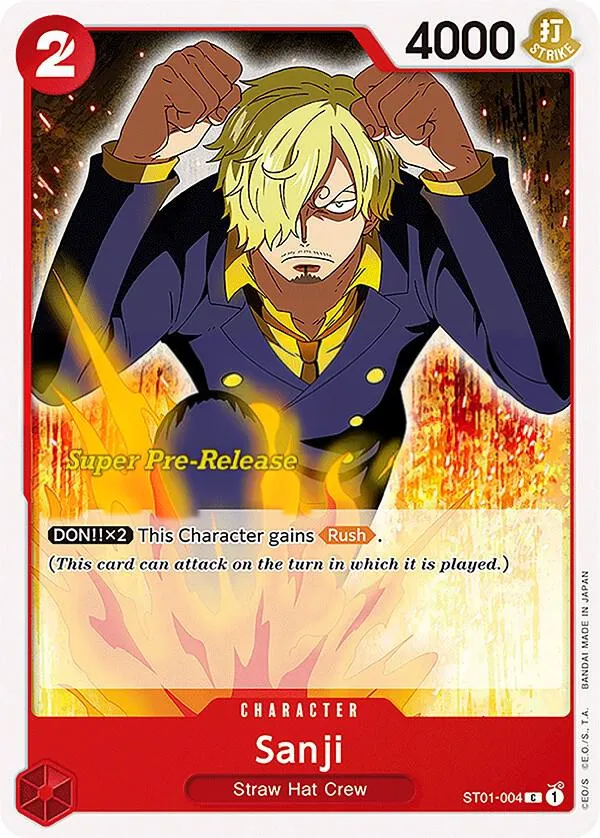 Straw Hat Crew 영어판 Sanji ST01-004 · 세트 출시 행사 카드 앞면