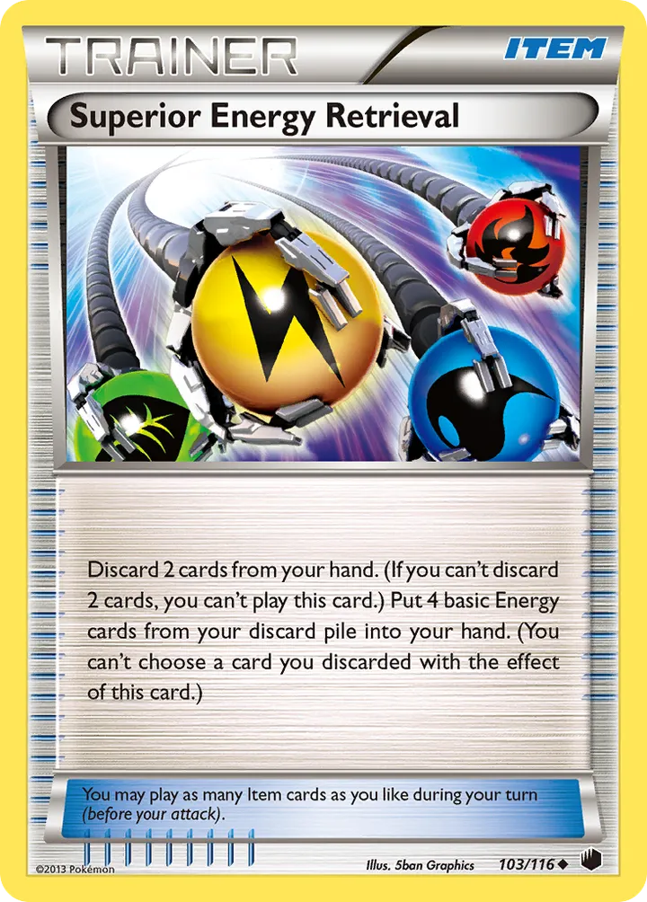 Black & White—Plasma Freeze 영어판 Superior Energy Retrieval 103 카드 앞면