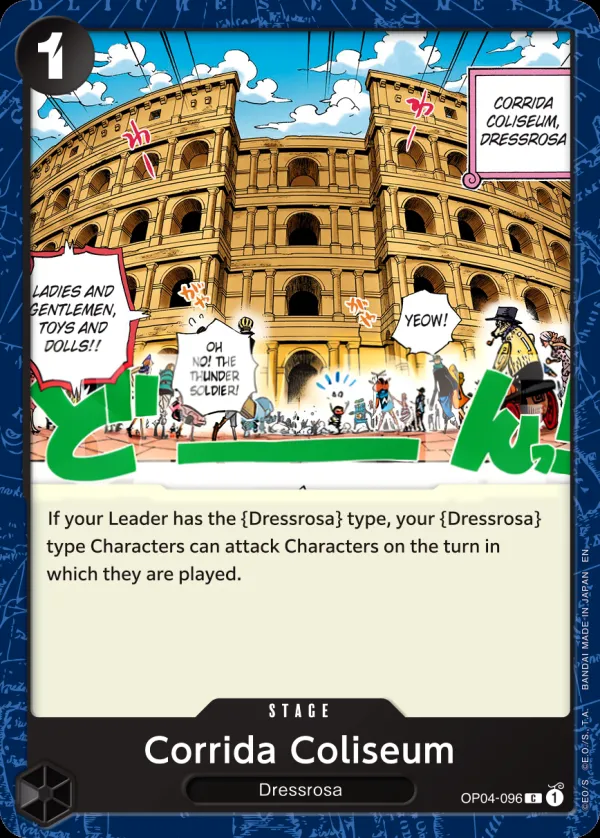 Kingdoms of Intrigue 英語版 Corrida Coliseum OP04-096 · 再録 カード表面